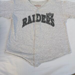 Raiders Vtg Button-Front unisex Shirt - Gray
